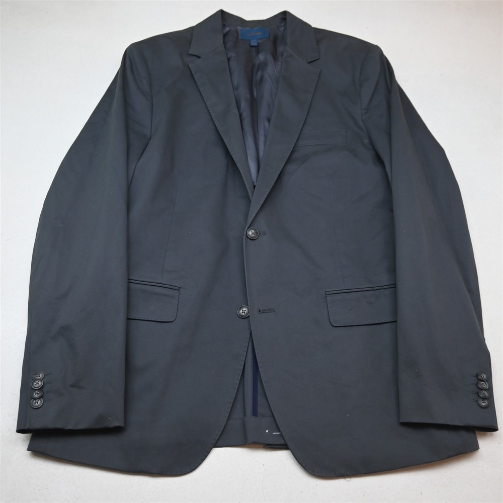 NEW Fairlane 44L Blue Gray Brushed Cotton Unstructured Blazer Jacket Sport Coat